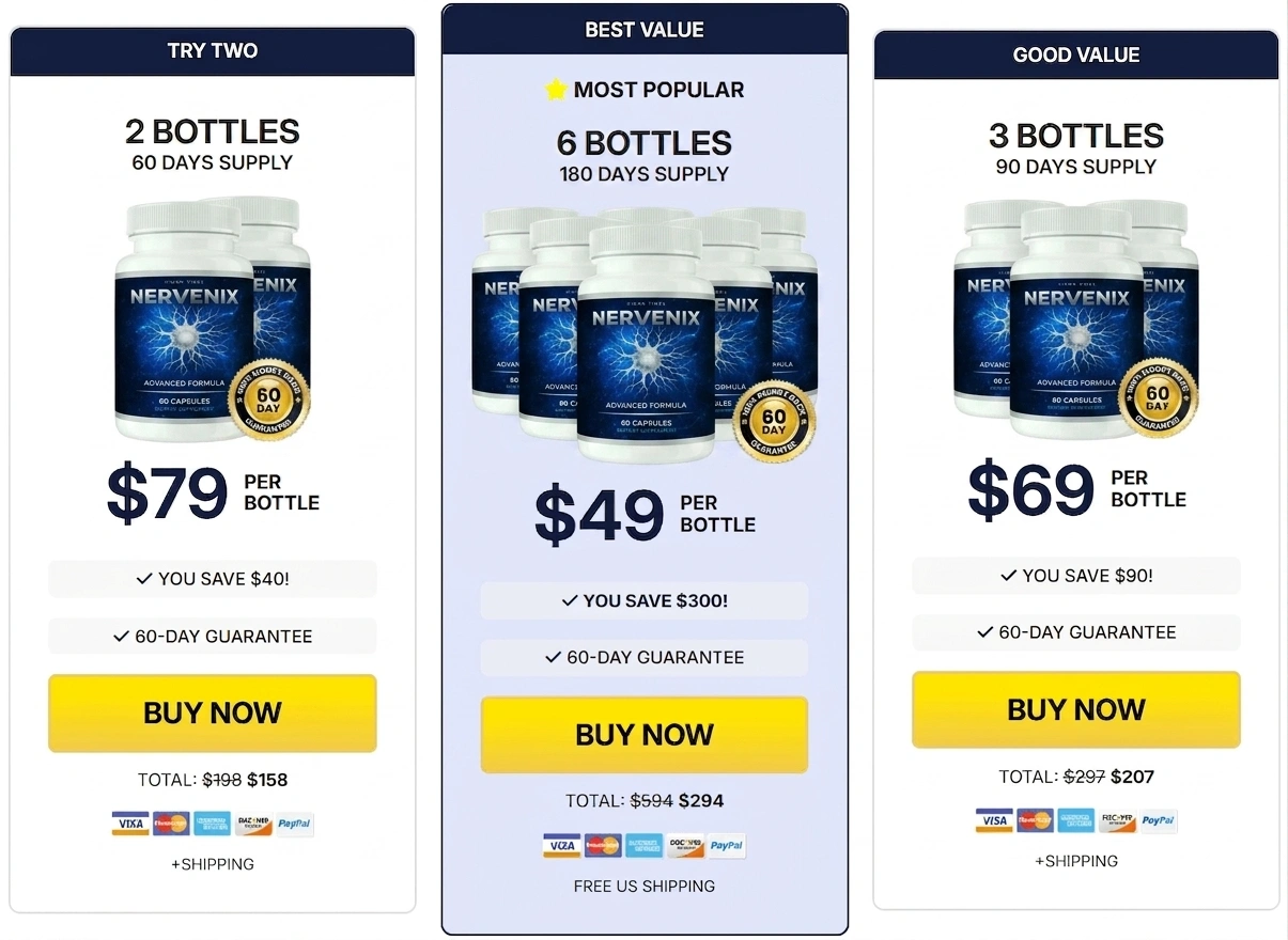 Nervenix Official Price Packages and Discount Offers